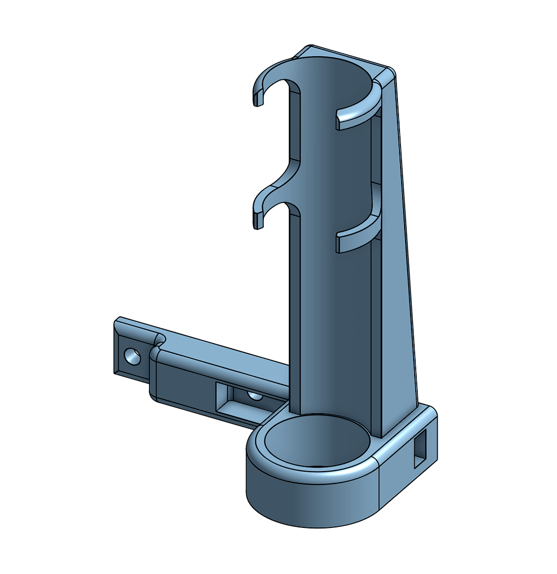 CAD render of UV pen mount